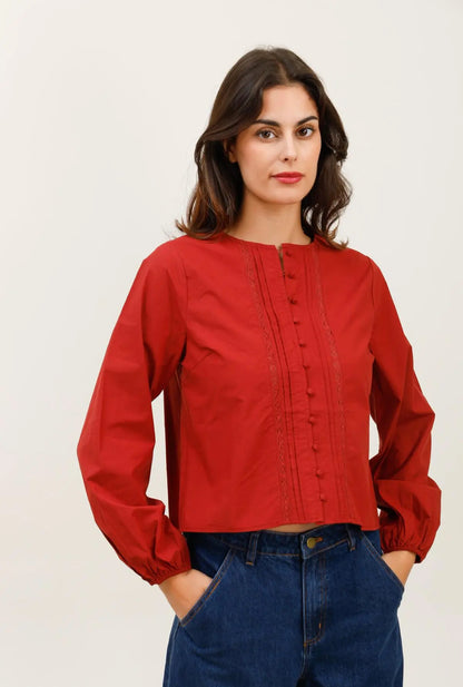 Chemisier JOSÉPHINE carmin