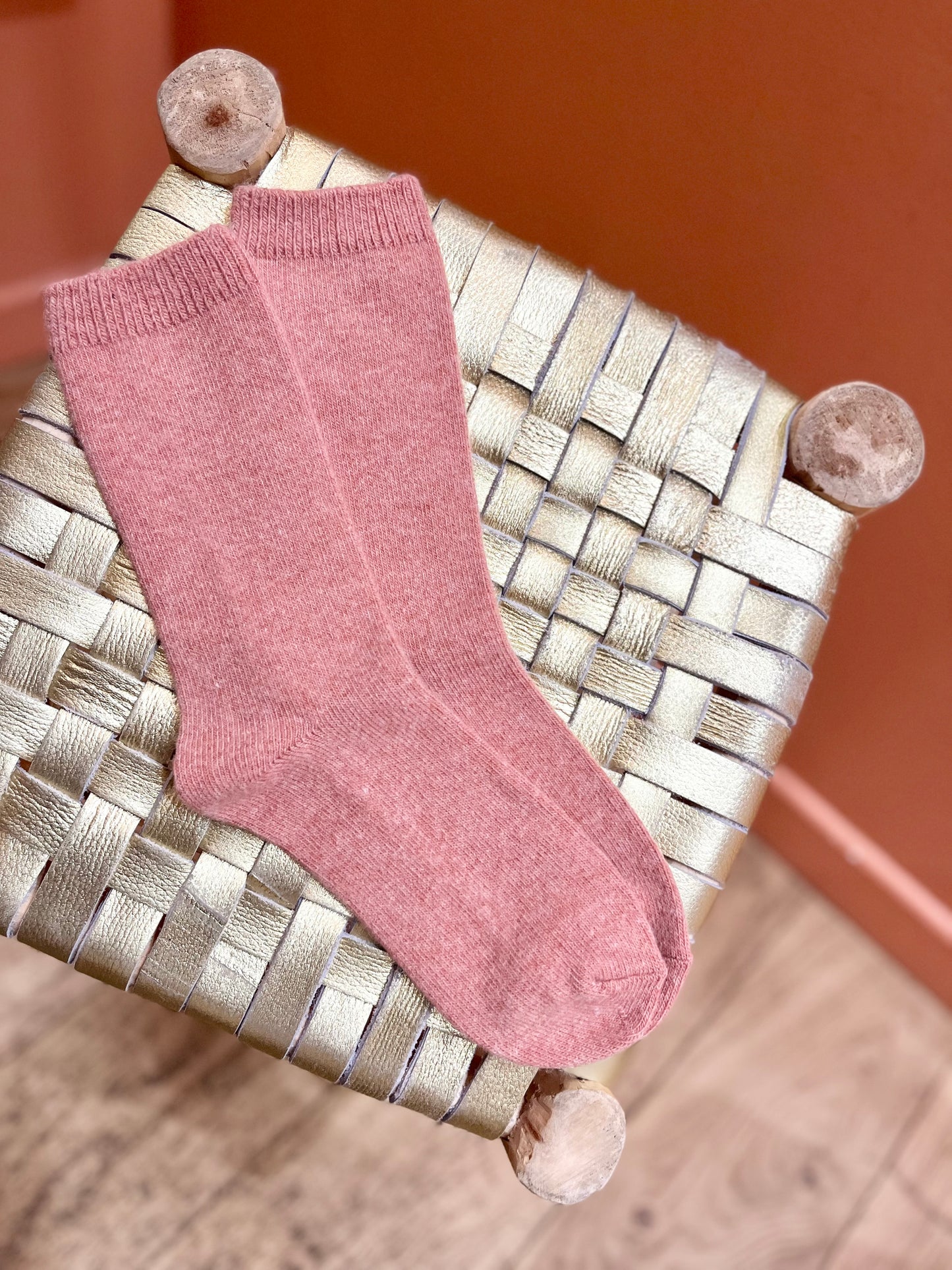 Chaussettes CAMILLE bois de rose
