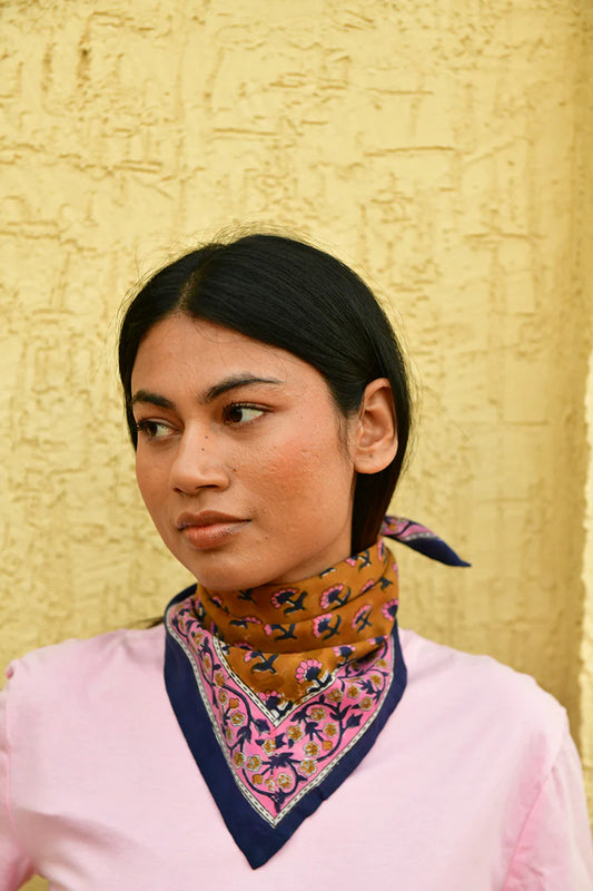 Petit foulard SÉLÉNÉ fauve