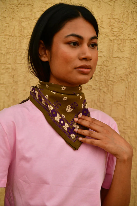 Petit foulard ANASTASE olive