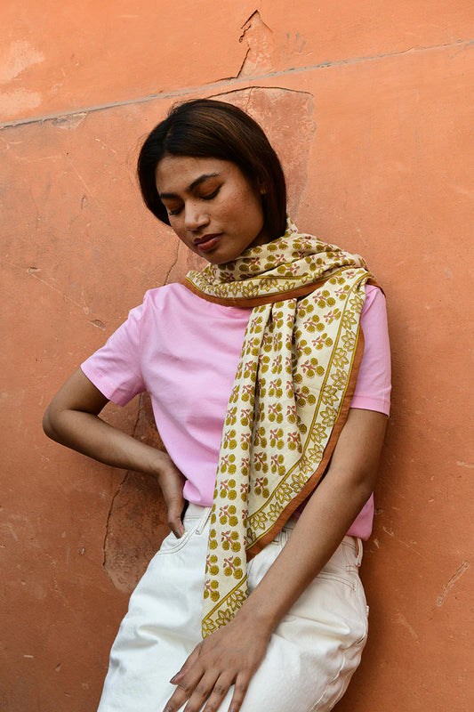 Foulard NINIVE moutarde