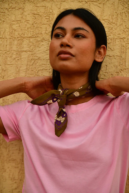 Petit foulard ANASTASE olive