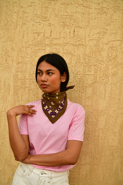 Petit foulard ANASTASE olive