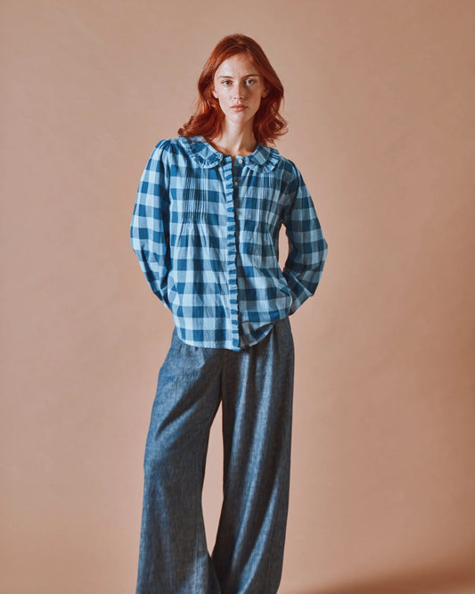 Chemise DEDE carreaux bleus