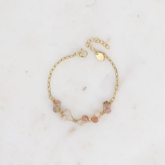 Bracelet PERRINE pierre carré