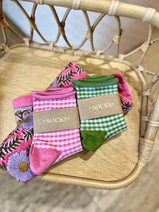 Chaussettes PIQUE-NIQUE rose