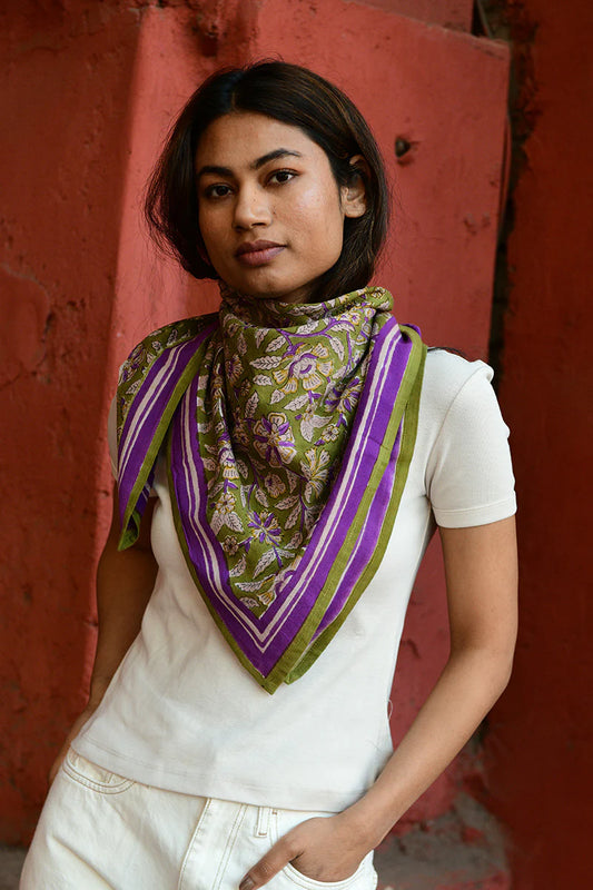 Foulard CARTHAGE kaki