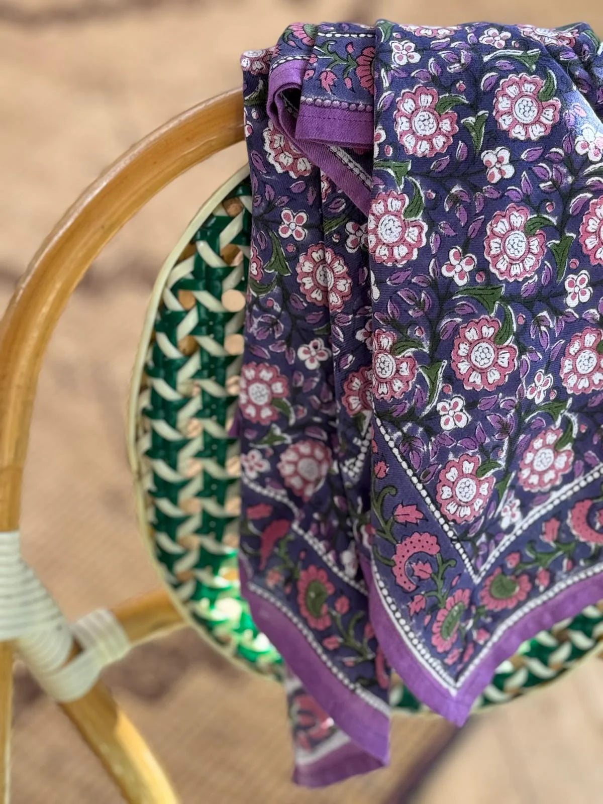 Foulard BOUGAINVILLIERS bleu