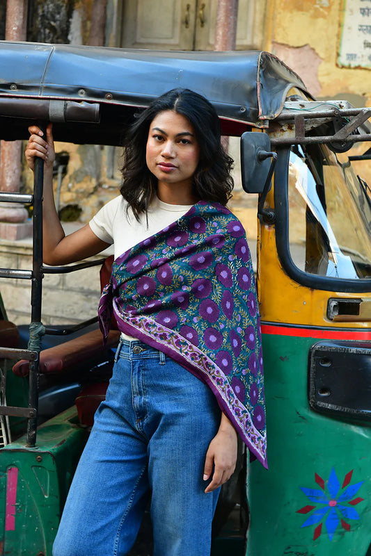 Foulard RAVENNE prune