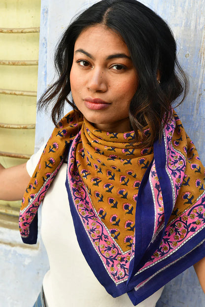 Foulard SÉLÉNÉ fauve