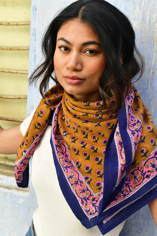 Foulard SÉLÉNÉ fauve