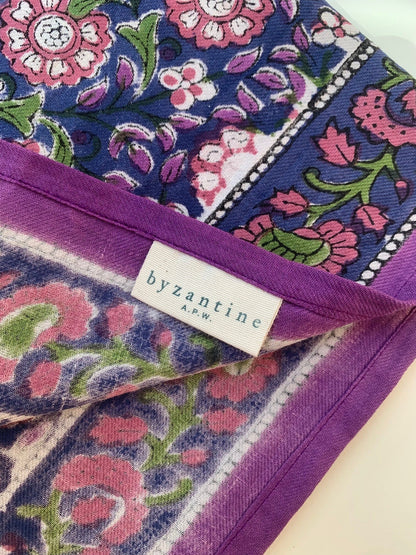Foulard BOUGAINVILLIERS bleu