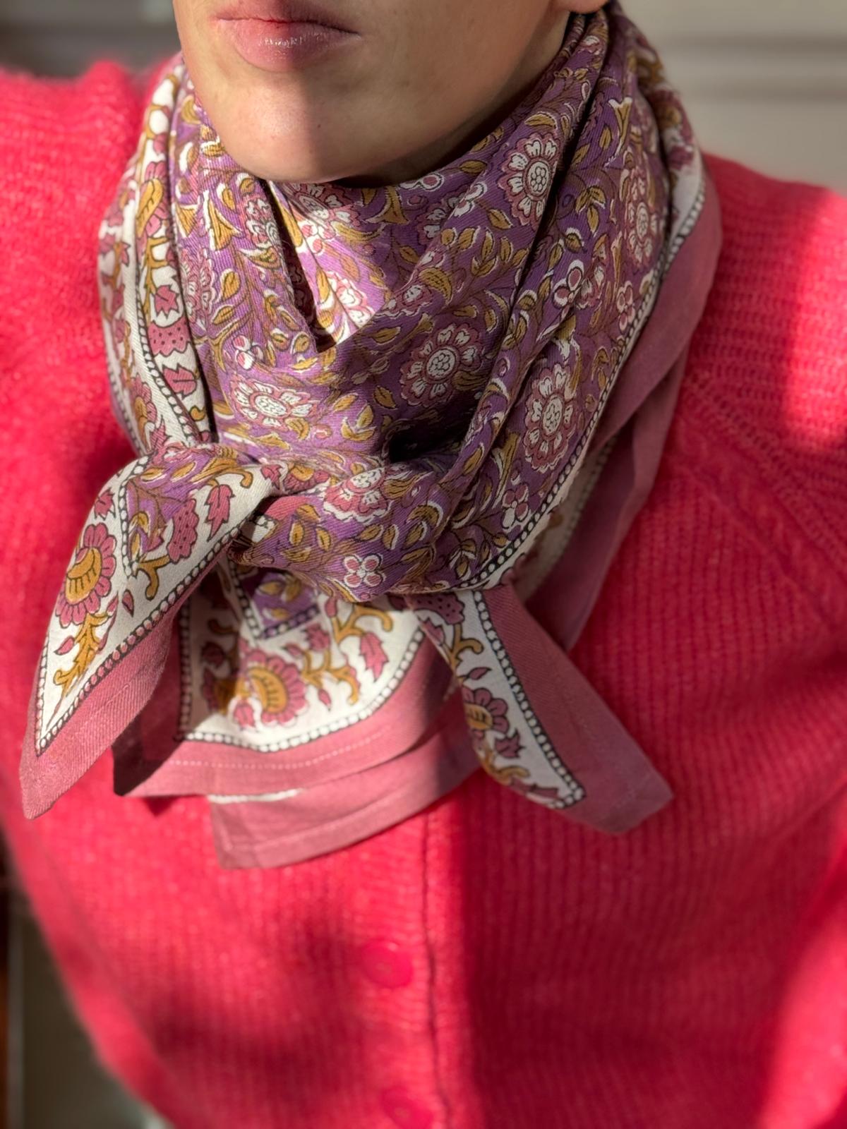 Foulard BOUGAINVILLIERS violet