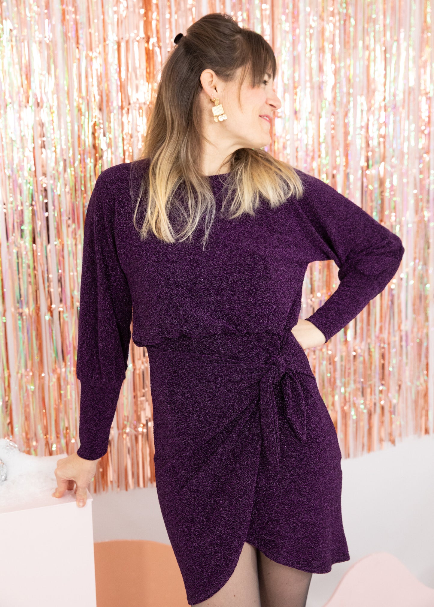 Robe ROSALIE glitter violet