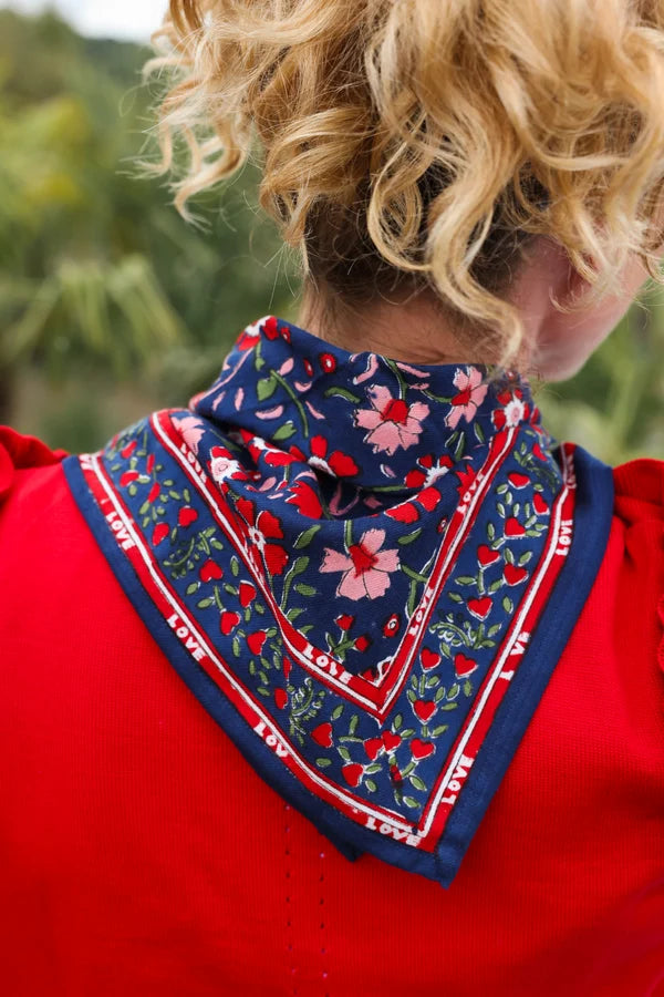 Petit foulard AMMA marine