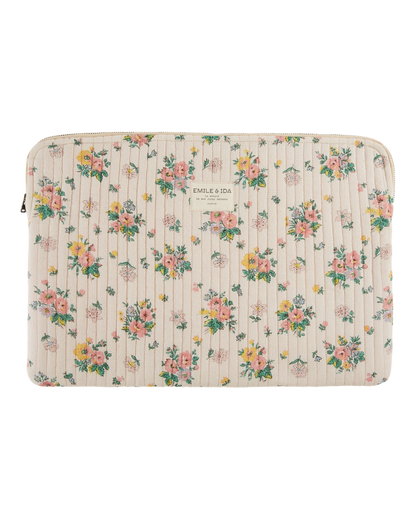 Housse ordinateur rose printemps