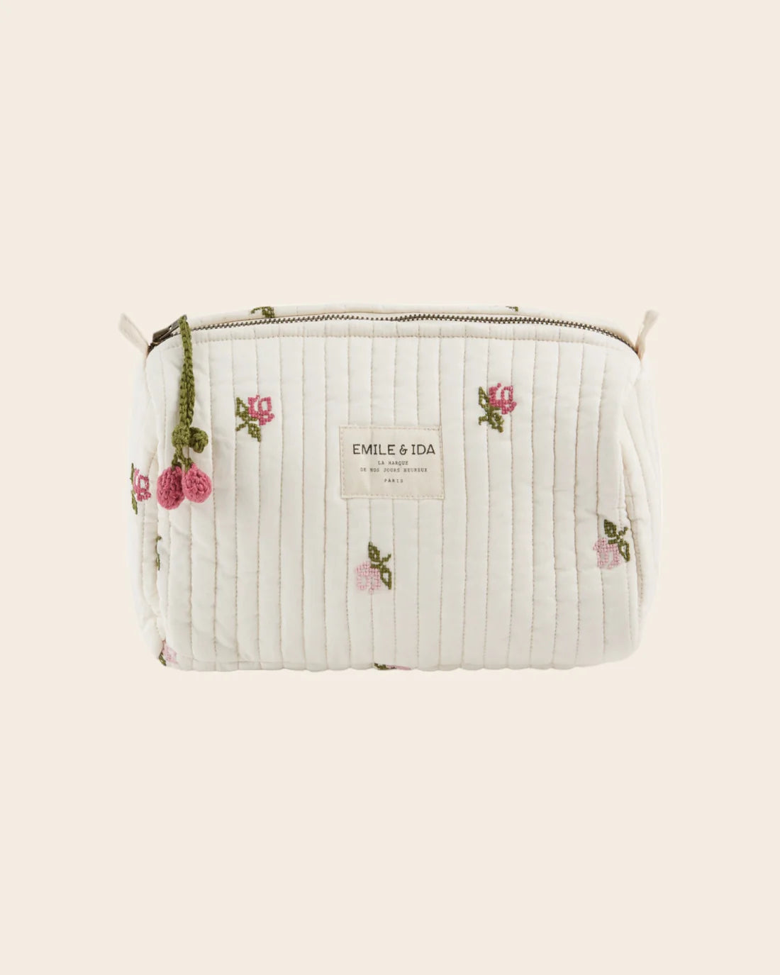 Trousse de toilette ROSE brodée
