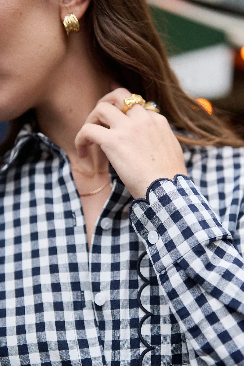 Chemise LAURA carreaux marine