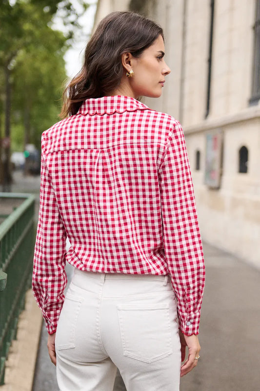 Chemise LAURA carreaux rouge