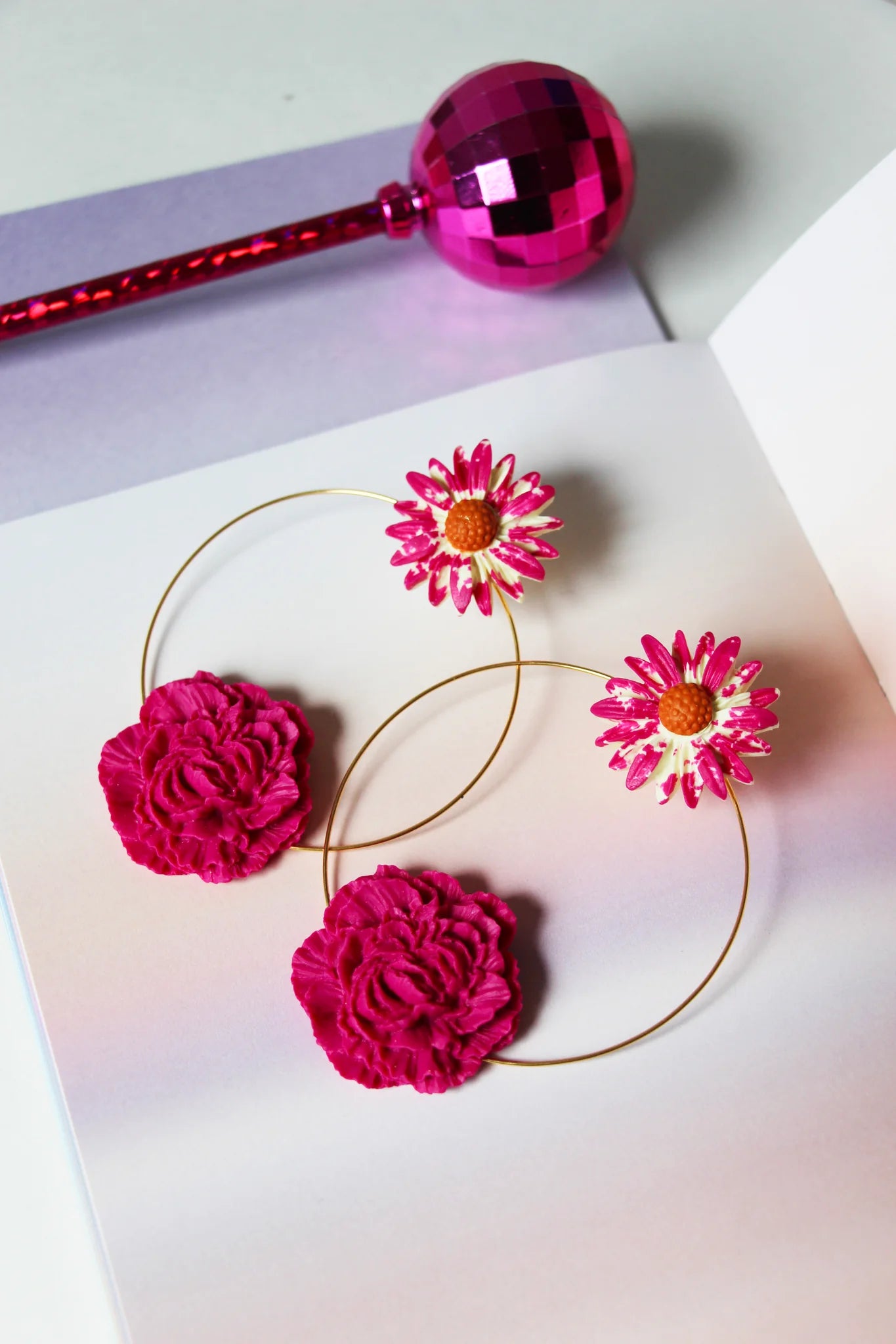 Boucles d'oreilles ANITA fuchsia