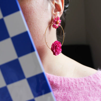 Boucles d'oreilles ANITA fuchsia