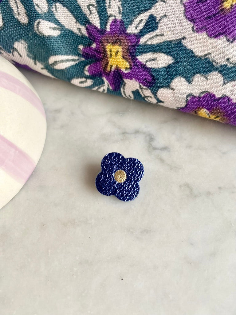 Mini Broche LITTLE FLOWER bleu