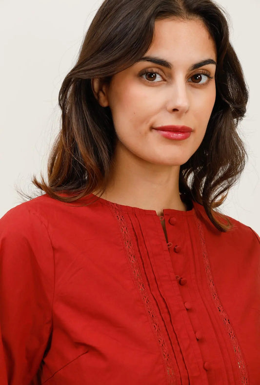 Chemisier JOSÉPHINE carmin