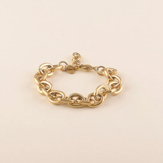 Bracelet FÉLIX maillons ovales brossés