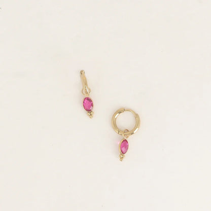 Mini créoles AVA ovales fushia