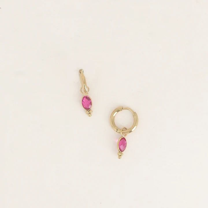Mini créoles AVA ovales fushia