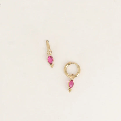 Mini créoles AVA ovales fushia