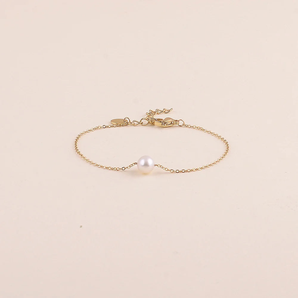 Bracelet PAUL pendentif perle d'eau douce