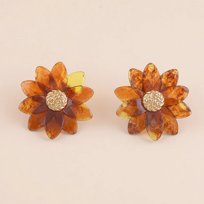 Boucles d'oreilles FLORALIA marron