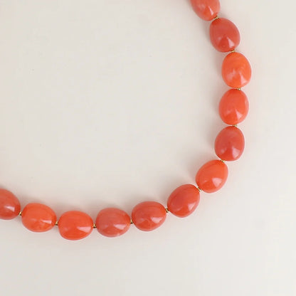 Collier EUGÉNIE perles orange