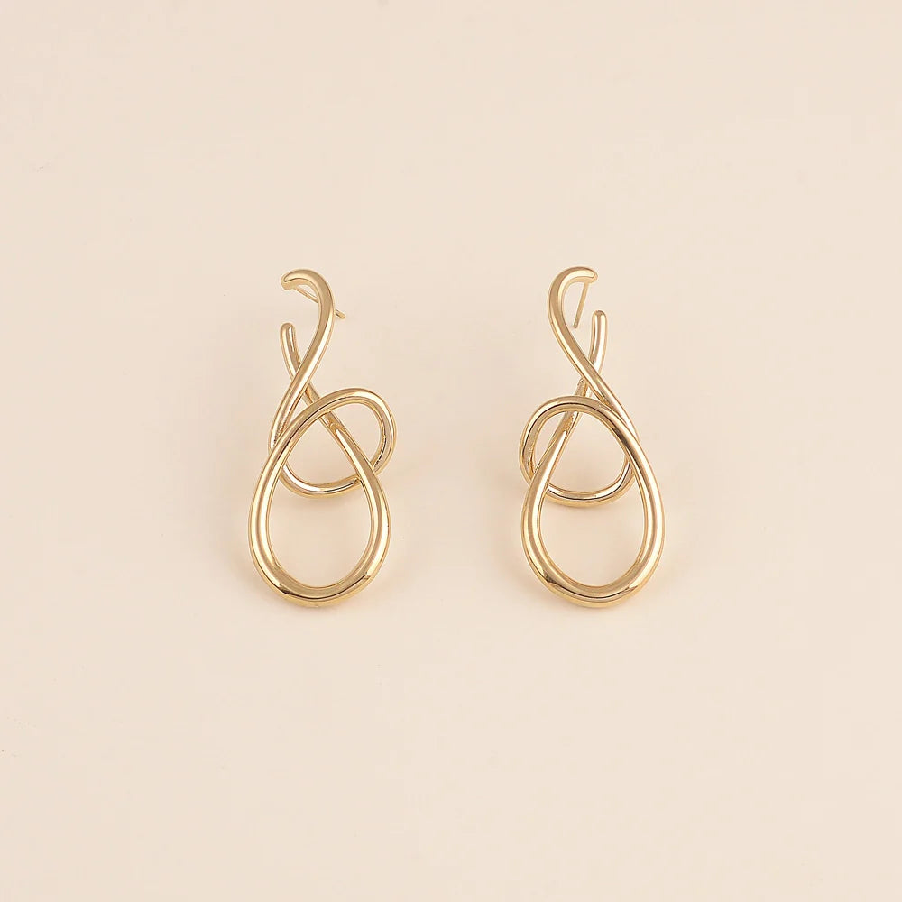Boucles d'oreilles EDGAR tourbillon dorées