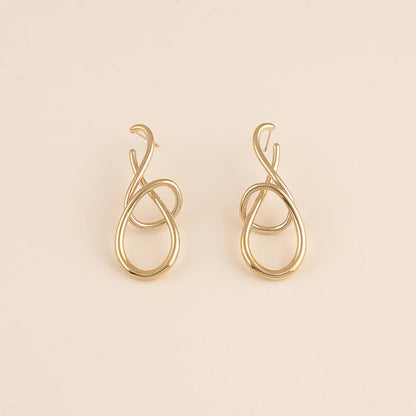 Boucles d'oreilles EDGAR tourbillon dorées