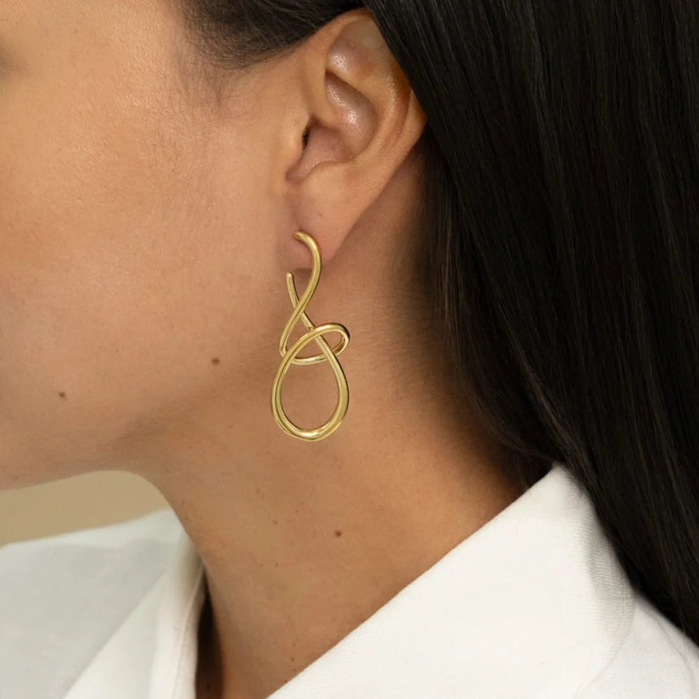 Boucles d'oreilles EDGAR tourbillon dorées