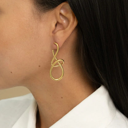 Boucles d'oreilles EDGAR tourbillon dorées