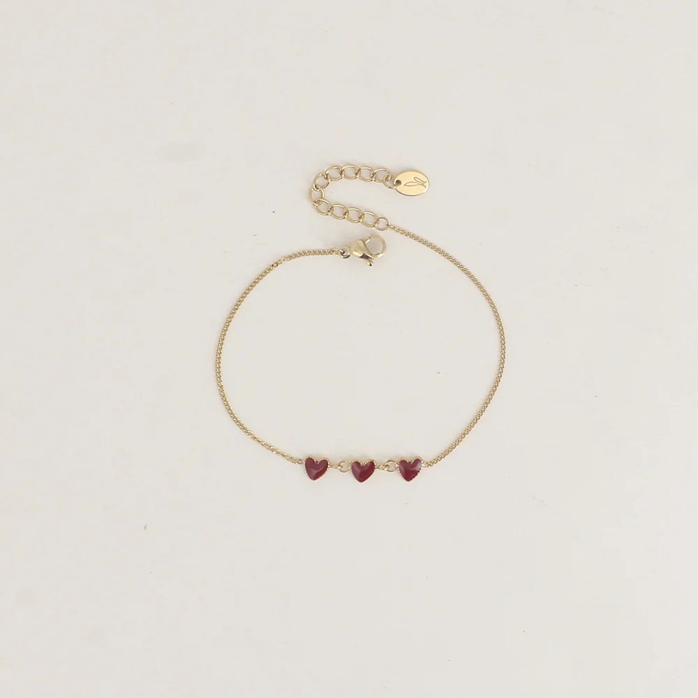 Bracelet RAPHAËL coeur rouge