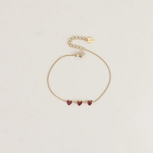Bracelet RAPHAËL coeur rouge