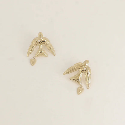 Boucles d'oreilles ONDINE oiseaux/coeur