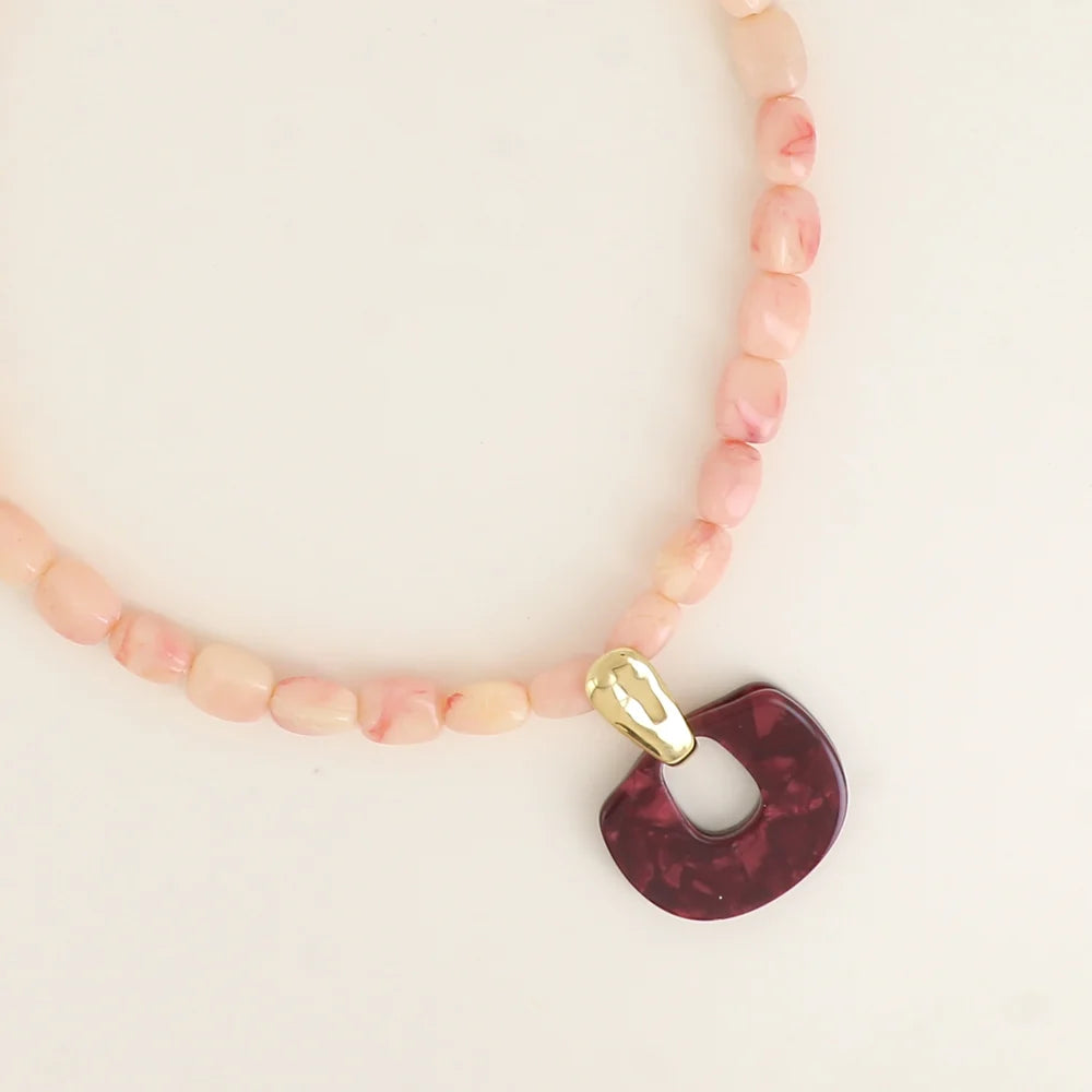 Collier COLETTE rose
