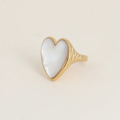 Bague JASMINE coeur nacre