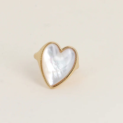 Bague JASMINE coeur nacre