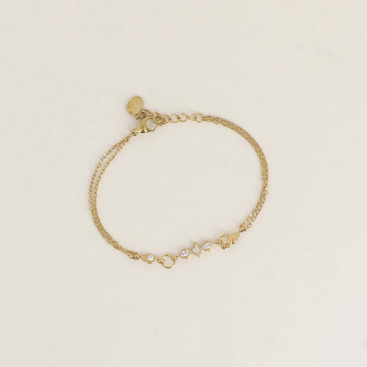 Bracelet JEAN cristaux blancs