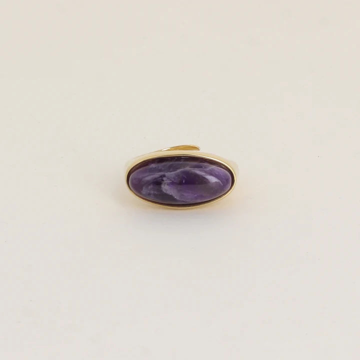 Bague ALBA ovale violette