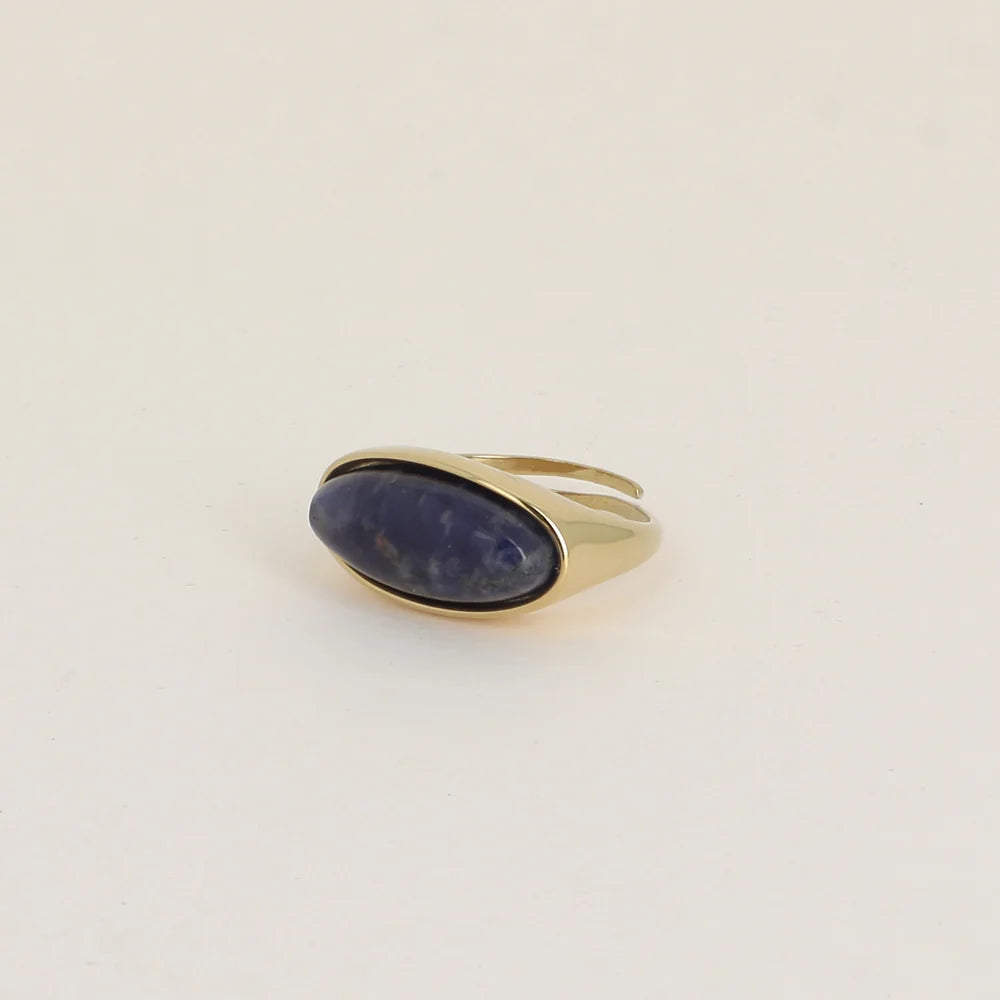 Bague ALBA ovale marine