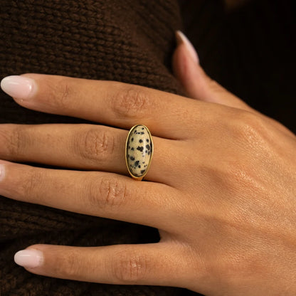 Bague ALBA ovale marine