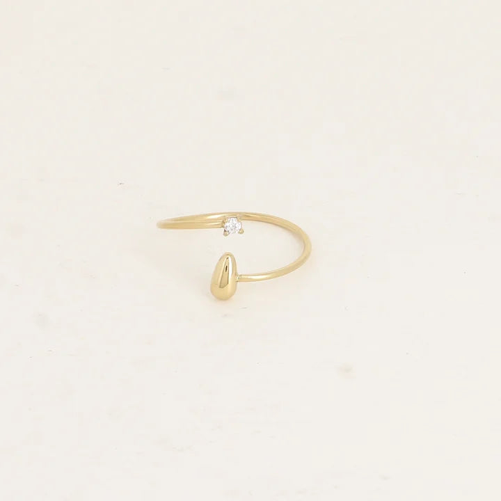 Bague ALIX goutte mini cristal