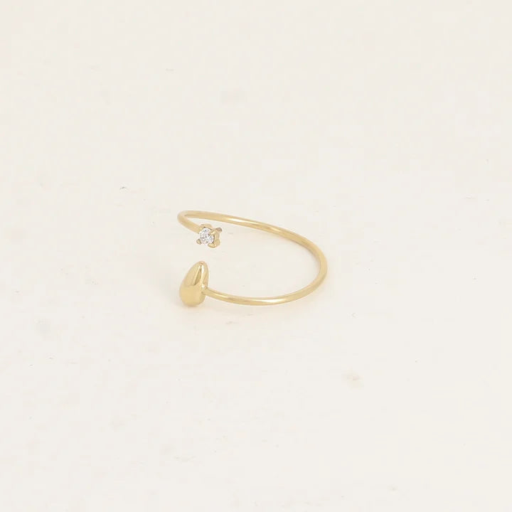 Bague ALIX goutte mini cristal